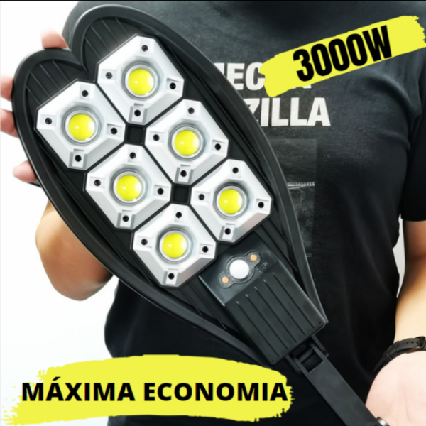 Refletor Solar LED Econômico 3000Watts com Sensor de Movimento - Skala Store 