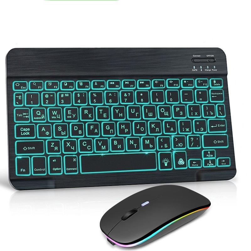 Teclado e mouse Bluetooth sem fio RGB. - Skala Store 