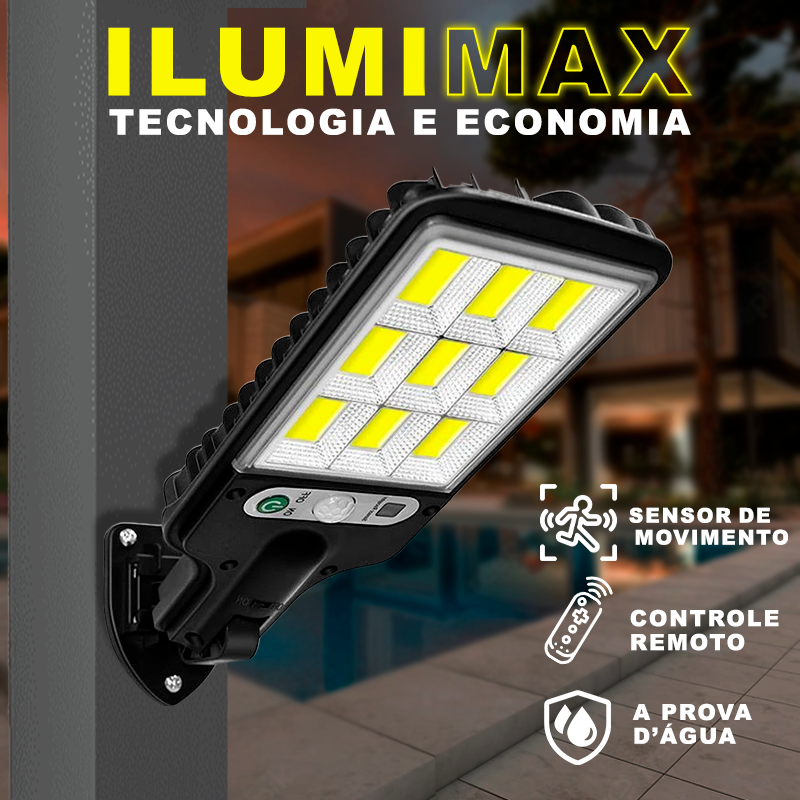 Refletor LED Solar com Sensor de Movimento Brasileiro / IlumiMax - Skala Store 